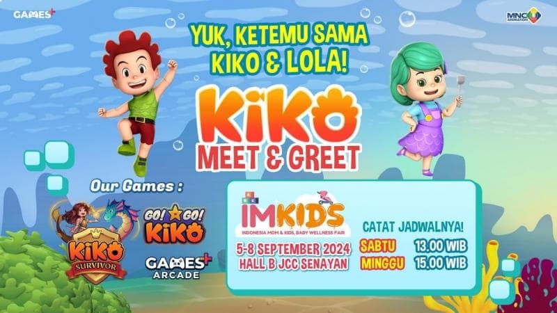 MNC Animation dan Game+ Hadirkan KIKO & LOLA Meriahkan IMKIDS 2024 di JCC Senayan