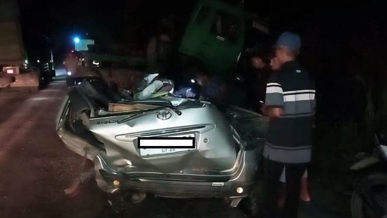 Kronologi Kecelakaan Tewaskan 3 Orang Sekeluarga di Asahan, Tertimpa Truk Peti Kemas dalam Mobil