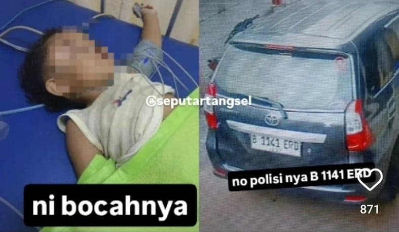 Viral Bocah Terlindas Mobil di Ciputat, Polisi Buru Pengemudi