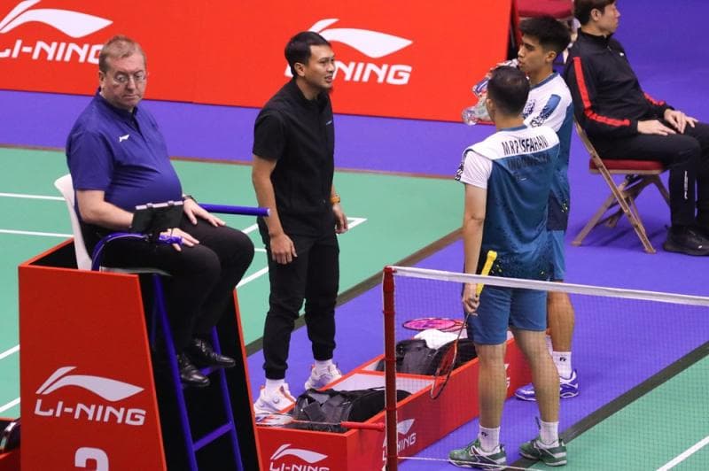 Mohammad Ahsan Jadi Pelatih Dadakan Dampingi Sabar/Reza Lolos Semifinal Hong Kong Open 2024