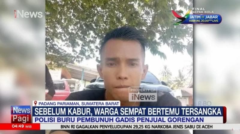 Polisi Buru Pelaku Pembunuh Gadis Penjual Gorengan, Ini Tampangnya!