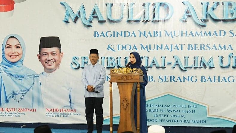 Ulama dan Kiai Sepuh Alihkan Dukungan ke Pasangan Zakiyah-Najib di Pilkada Serang 2024