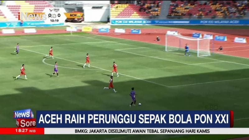 Kalahkan Kelsel, Tim Sepakbola Aceh Dapat Medali Perunggu PON XXI