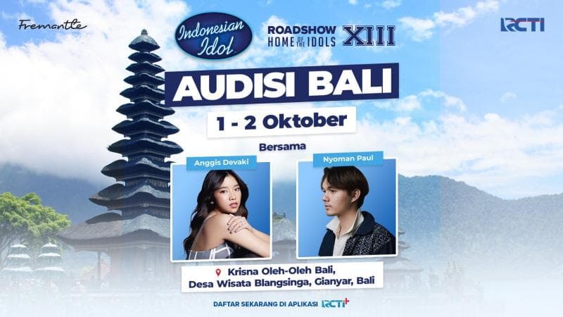 Audisi Indonesian Idol XIII Siap Hadir di Bali, Paul dan Anggis Bakal Kasih Tips dan Trik