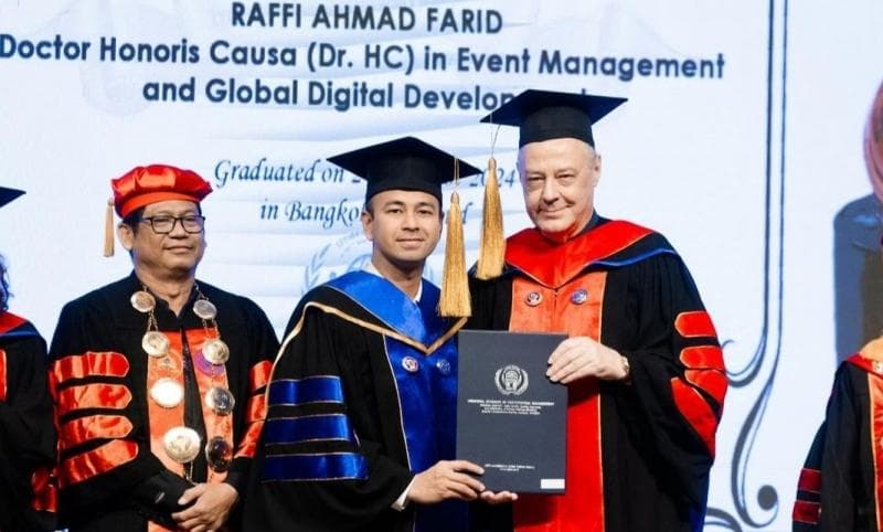 Raffi Ahmad Raih Doktor Honoris Causa di Universitas Thailand, Warganet Curiga Ada Kejanggalan