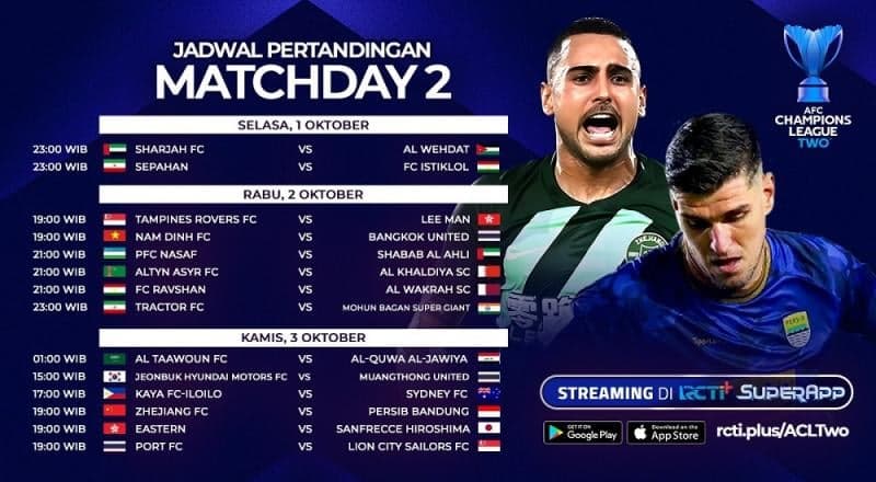 Jadwal dan Link Live Streaming Persib Vs Zhejiang FC di AFC Champions League 2