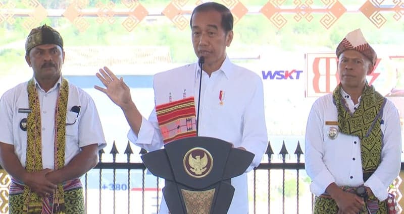 Resmikan Bendungan Temef Senilai Rp2,7 Triliun, Jokowi: Bisa Mengairi Sawah 4.500 Hektare