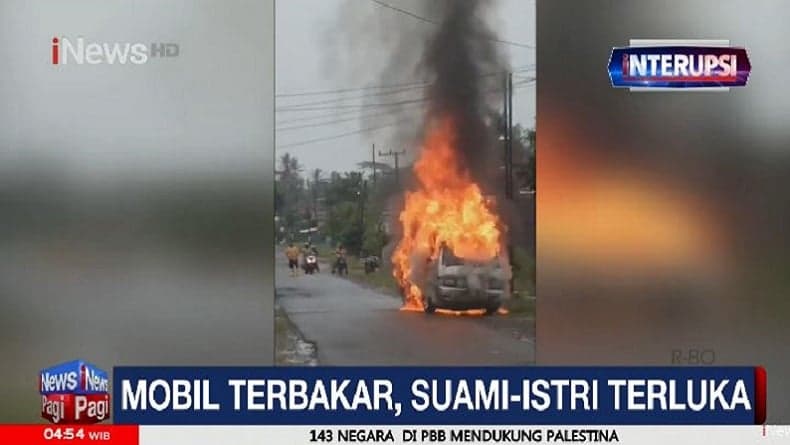 Mobil Pengangkut BBM Terbakar di Lampung Selatan, Suami Istri Terluka