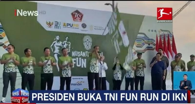 Jokowi Ikuti TNI Fun Run di IKN 