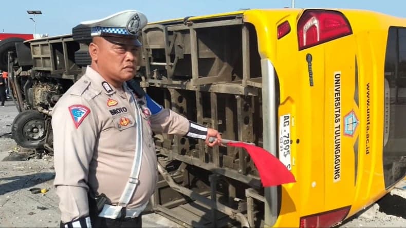 Kronologi Bus Rombongan Guru SMA Kecelakaan di Tol Sumo, Rem Blong saat Menuju Rest Area