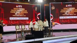 Momen 3 Paslon Pilgub Jakarta Saling Bersalaman usai Debat Perdana Selesai