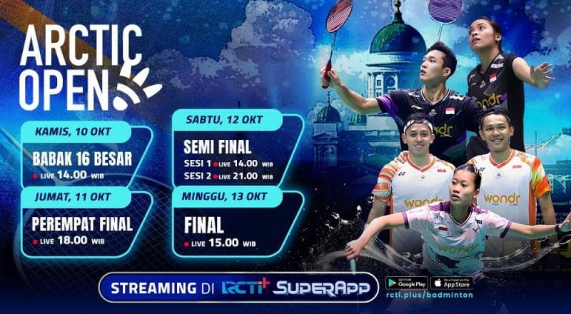 Jadwal dan Link Live Streaming Arctic Open 2024 di RCTI+ SuperApp 