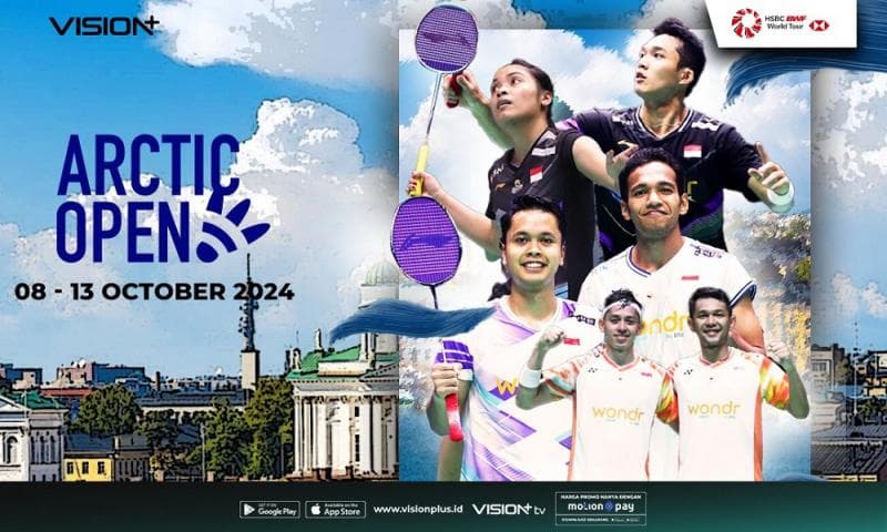 Jadwal dan Link Live Streaming BWF Arctic Open 2024 di Vision+