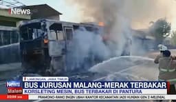 Korsleting, Bus PO Medali Mas Ludes Terbakar di Jalur Pantura