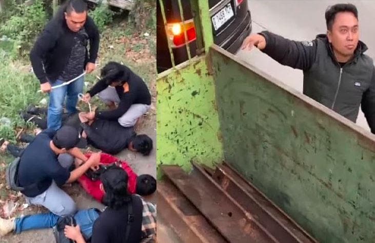 Viral Resmob Polda Jabar Tangkap Komplotan Pencuri Besi Rel Kereta di Karawang