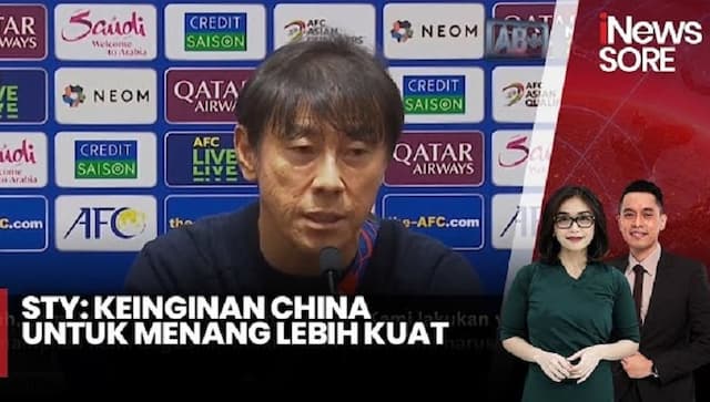 Shin Tae-yong Sebut Motivasi Menang China Lebih Tinggi dari Timnas Indonesia