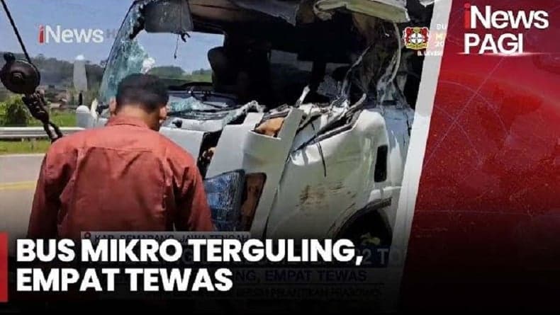 Kecelakaan Mengerikan Minibus Bawa Rombongan Santri di Tol Ungaran, 4 Orang Tewas