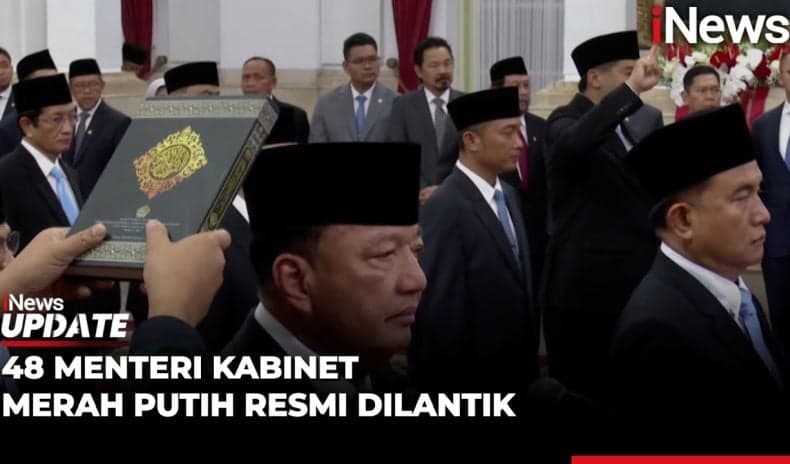 Prabowo Lantik Para Menteri