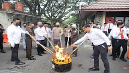 Polda Babel Musnahkan 4 Kg Narkoba, Sabu Mendominasi