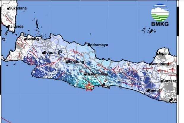 Gempa Terkini M 5,0 Guncang Pangandaran, Dirasakan hingga Sukabumi