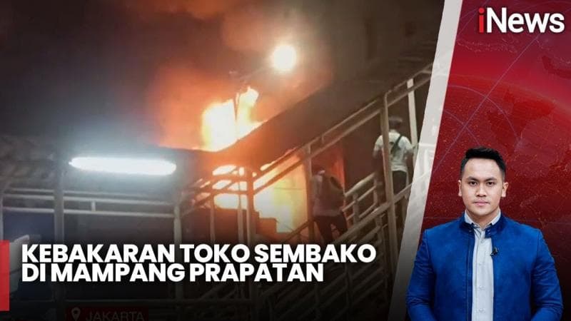 Kobaran Api Hanguskan Toko Sembako di Mampang Prapatan Jakarta Selatan