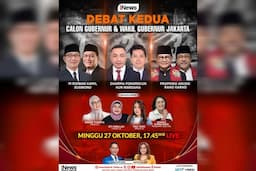 Debat Kedua Calon Gubernur dan Wakil Gubernur DKI Jakarta, Live Sore Ini di iNews