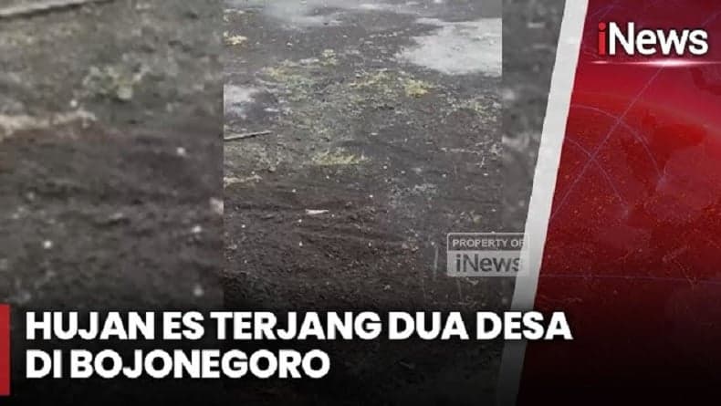 Hujan Es dan Angin Kencang Rusak Rumah Warga di Bojonegoro