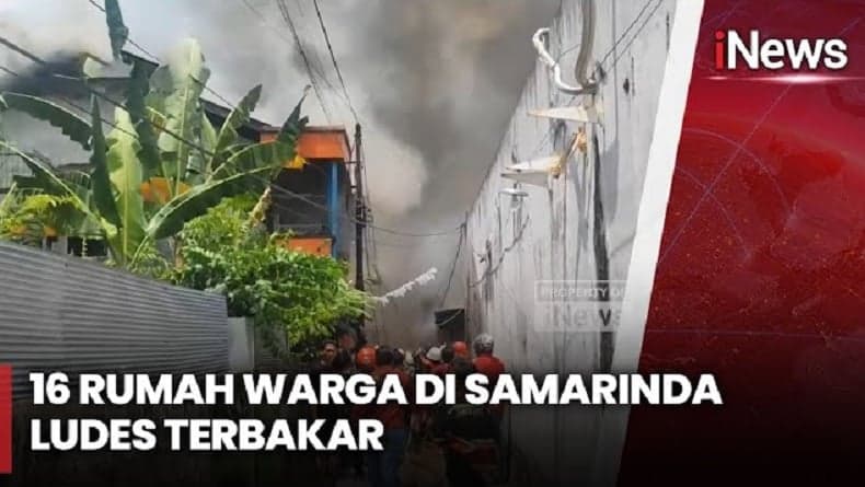 Kebakaran Hanguskan Ruko dan Rumah Makan di Samarinda, Api Berkobar Ditiup Angin Kencang