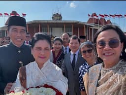 Sebelum Kabinet Prabowo-Gibran Dilantik, Sri Mulyani Selfie Bareng Retno Marsudi Saat Antarkan Jokowi ke Solo