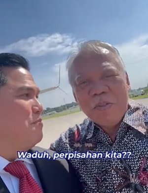 Lepas Jokowi Pulang ke Solo, Erick Thohir dan Pak Bas: Terima Kasih Pak!