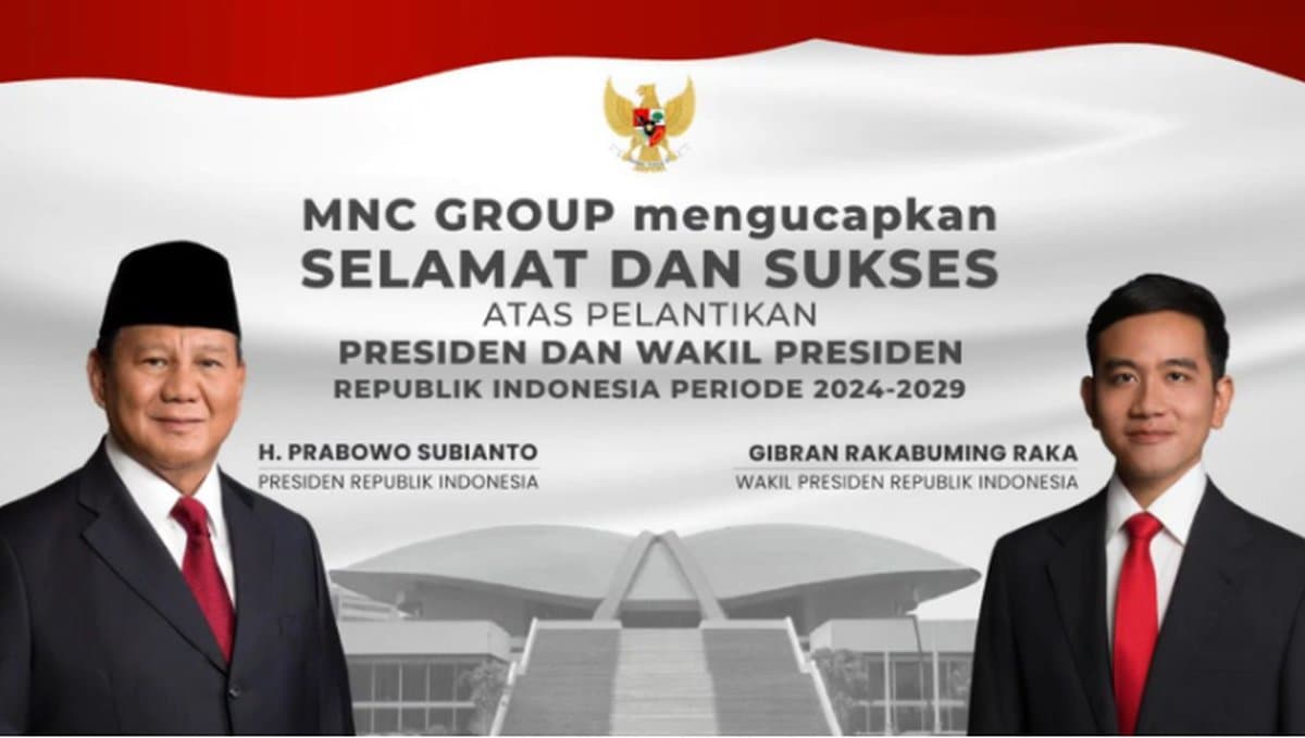 Executive Chairman MNC Group Hary Tanoe: Selamat dan Sukses Presiden Prabowo Subianto dan Wakil Presiden Gibran Rakabuming