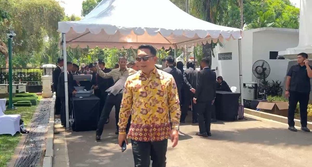 RK Hadiri Acara Pisah Sambut Jokowi dan Prabowo di Istana&nbsp;