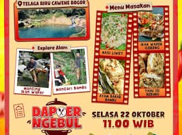 Memasak dengan Pemandangan Indah di Telaga Cawene Bogor Bersama Chef Arie Andika di Dapoer Ngebul