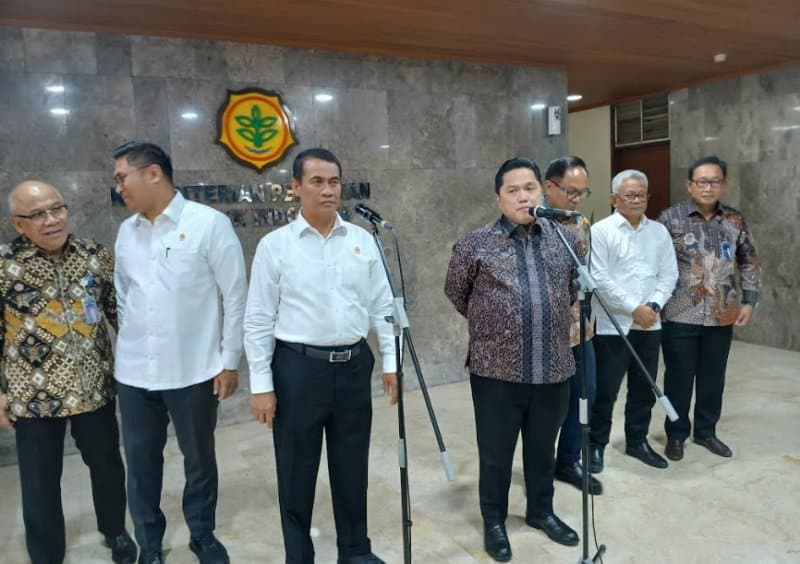 Erick Thohir Temui Mentan, Tancap Gas Bahas Pangan demi Program Prabowo