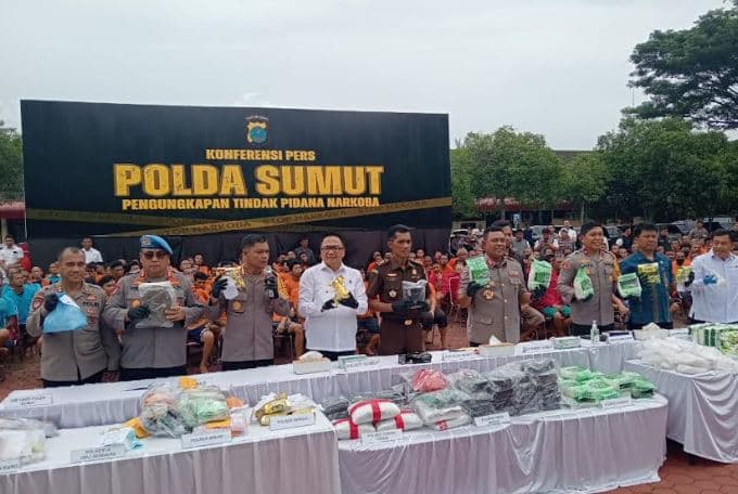 Polda Sumut Tembak 28 Bandit Narkoba, Sita Ratusan Kilogram Sabu hingga Kokain