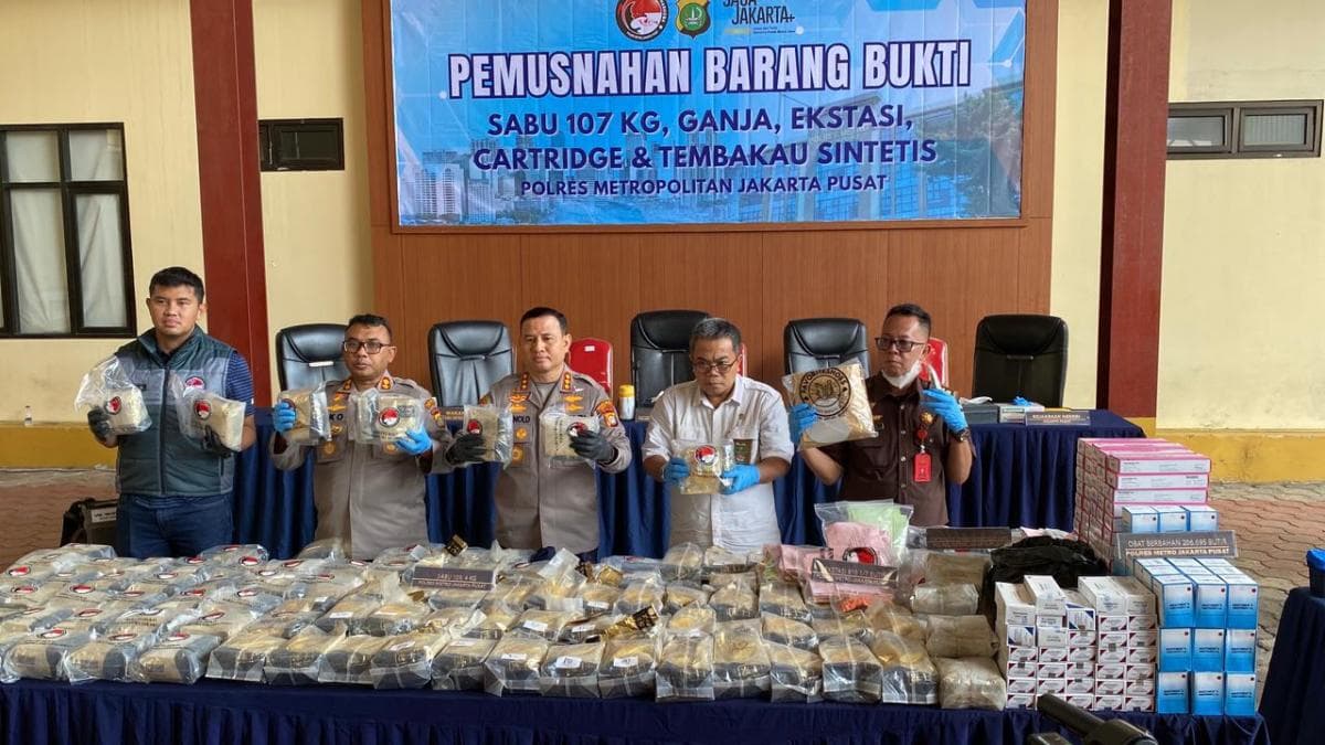 Polisi Bongkar Jaringan Narkotika Sumatera&ndash;Jakarta, 109 Kg Sabu dan Ratusan Cartridge Disita