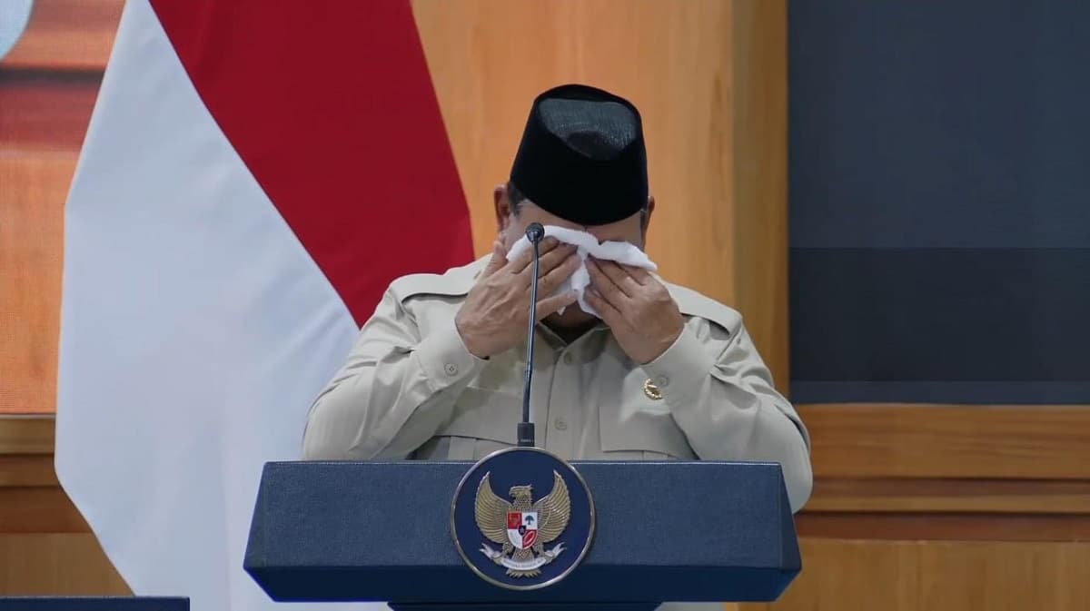 Tangis Haru Prabowo Apresiasi Baznas Salurkan Bantuan untuk Palestina