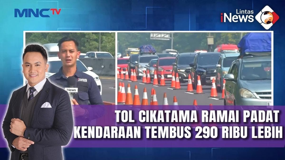 Tol Cikatama Dibanjiri Kendaraan Pemudik, Macet Tak Terelakkan