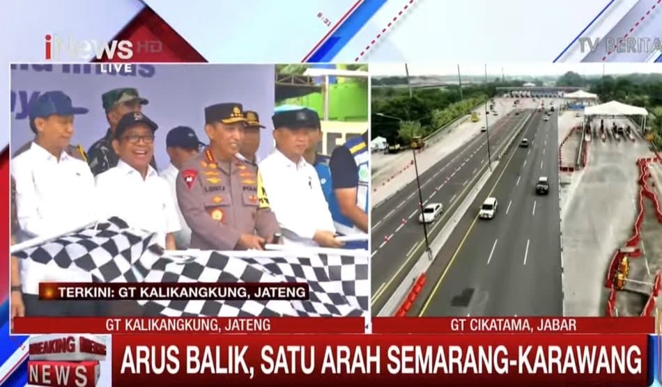 Kapolri Pimpin Pelepasan One Way Nasional Kalikangkung-Cikampek