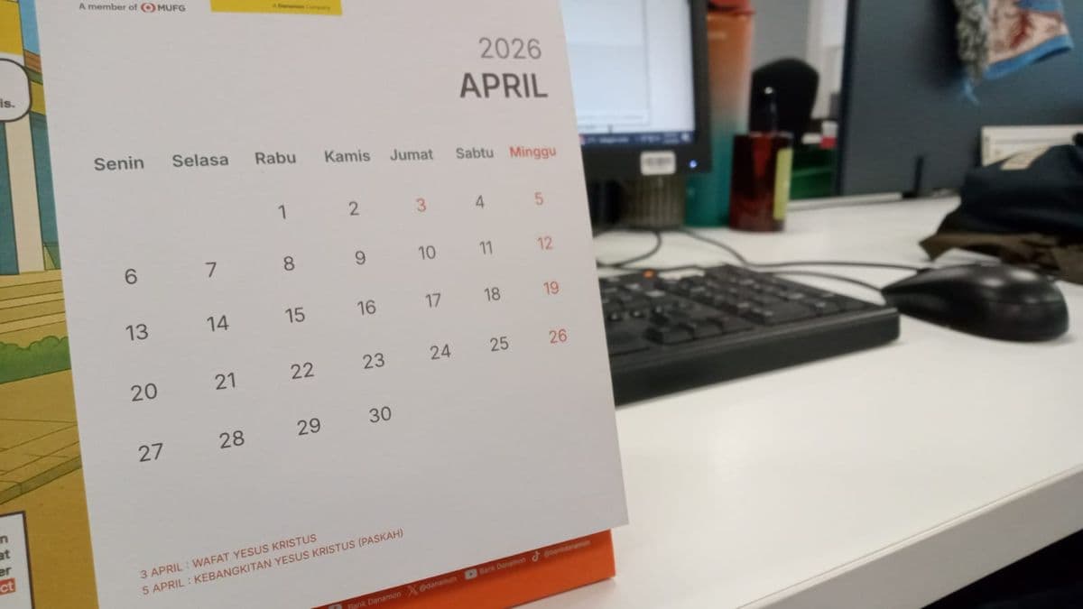 Hari Libur Nasional dan Tanggal Merah di April 2026, Ada Cuti Bersama?