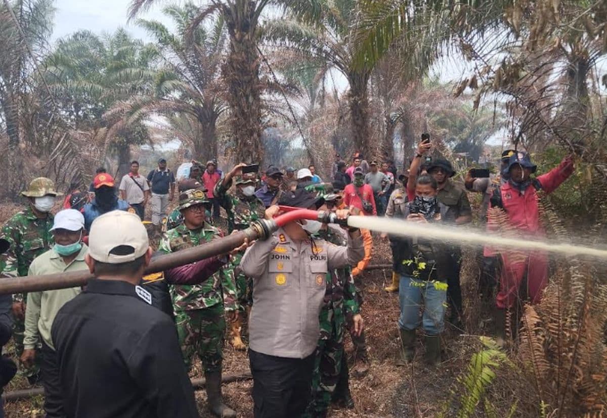 Pelaku Karhutla yang Bakar Lahan 500 Hektare di Teluk Meranti Ditangkap! Pelaku Karhutla yang Bakar Lahan 500 Hektare di Teluk Meranti Ditangkap!
