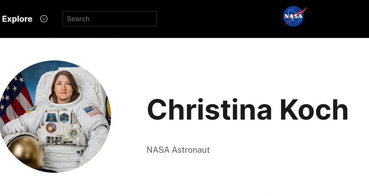 Profil Christina Koch, Astronaut Perempuan dengan Rekor Terlama di Luar Angkasa