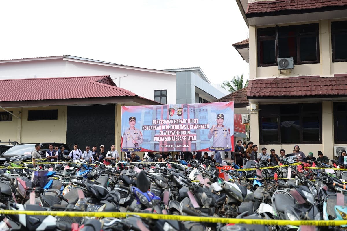 Polda Sumsel Ungkap Kasus Curanmor Selama 2 Tahun, 3.430 Motor Hasil Kejahatan Diamankan