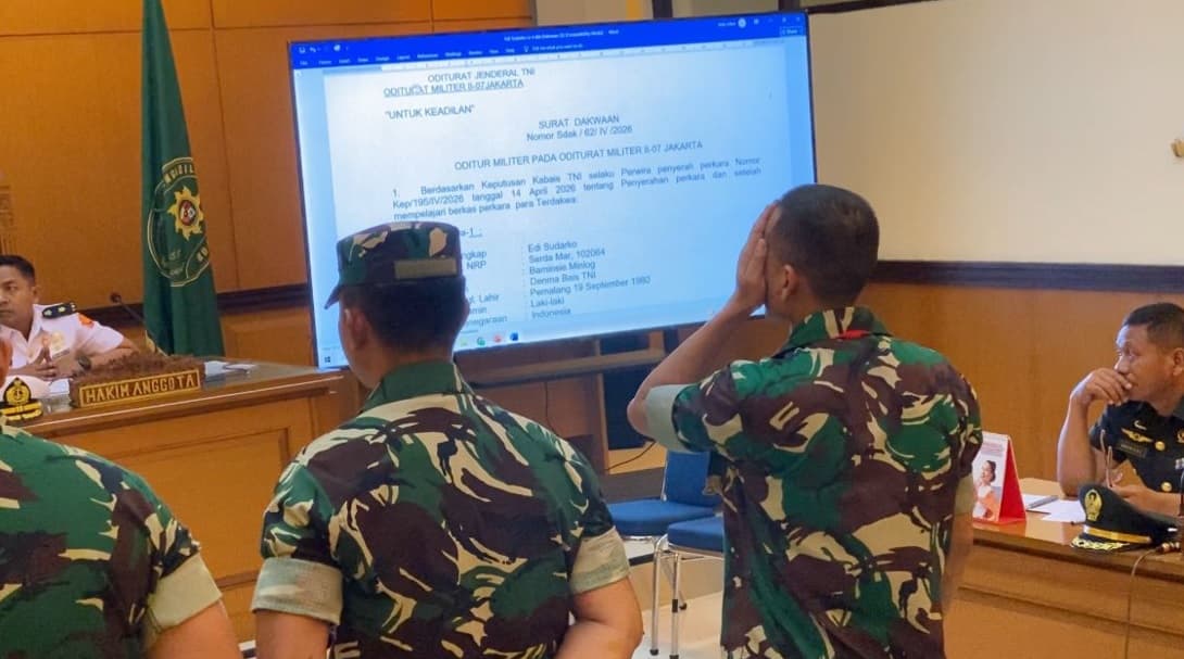 Hakim Semprot Anggota TNI Penyiram Air Keras Andrie Yunus karena Melamun 