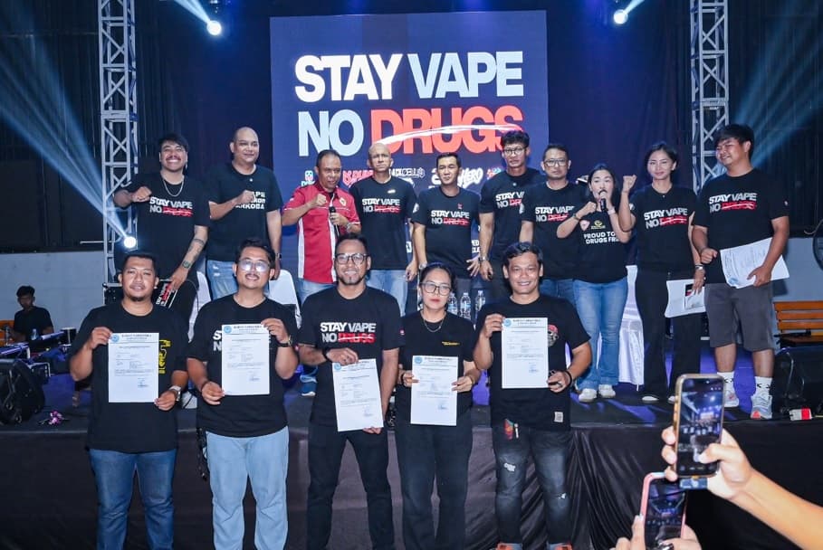 Tegaskan Perangi Narkoba, Komunitas Vape Gelar Tes Urine Massal