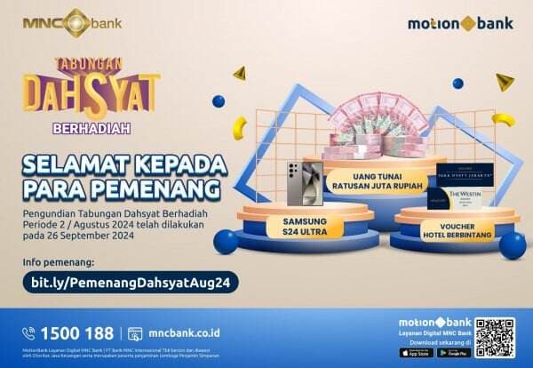 Simak Deretan Hadiah Istimewa Tabungan Dahsyat MNC Bank, Selamat kepada Para Pemenang