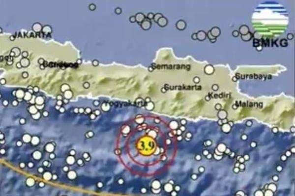 Gempa Hari Ini Magnitudo 3,9 Guncang Gunungkidul DIY Gempa Hari Ini Magnitudo 3,9 Guncang Gunungkidul DIY