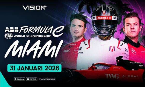 Jadwal dan Link Live Streaming Miami E-Prix 2026 di Vision+