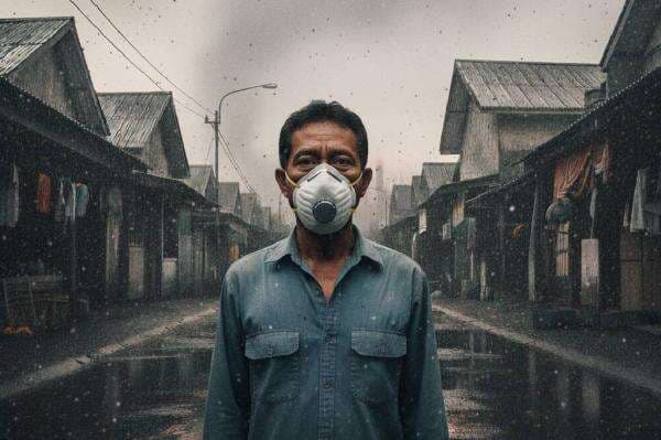 Ada Hujan Debu Hitam di Bekasi, Warga Diminta Pakai Masker N95!