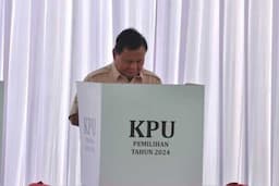 Nyoblos di Bojong Koneng, Prabowo: Menang Kalah Biasa, Utamakan Kerja Sama